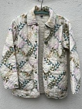 Quilted Jacket Womens XS Beige Print Universa...