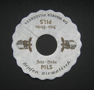 FELS-BRÄU Pilsdeckchen Coaster Beer Bier  Weissenfells Deutschland  NEU  V2