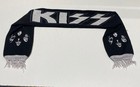 KISS Band Knit Scarf Black Silver Logo Face Icons Metallic Fringe Unisex — photo 1
