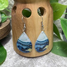 2  Silver-tone Bohemian Acrylic Tear Drop Dangle Earring Set New Free Ship C1840