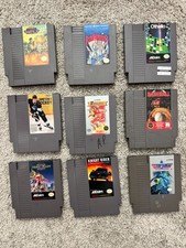 Nintendo NES Game Lot 9 Tested Working Double Dragon II RoboWarrior Top Gun