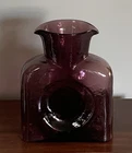 Blenko Glass Amethyst Purple Double Spout Water Bottle Pitcher Carafe #384 2007
