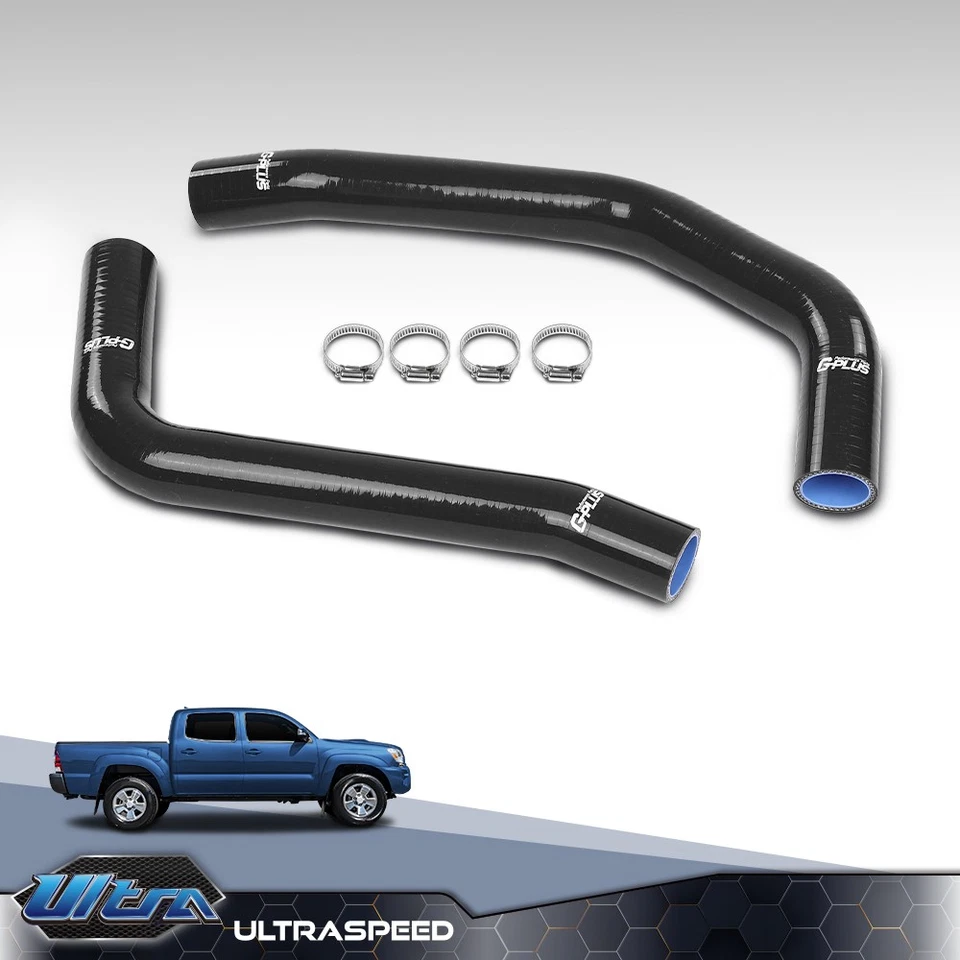 Black Silicone Radiator Hose Kit Fits Toyota Tacoma 4Runner FJ Cruiser 4.0L V6 - Image 2 of 4