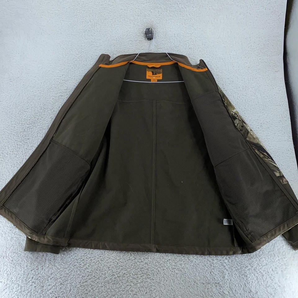 Chaqueta Camuflada Field & Stream Roble Mossy Para Hombres Grande Caparazón Suave Ligera Foto 3 de 4