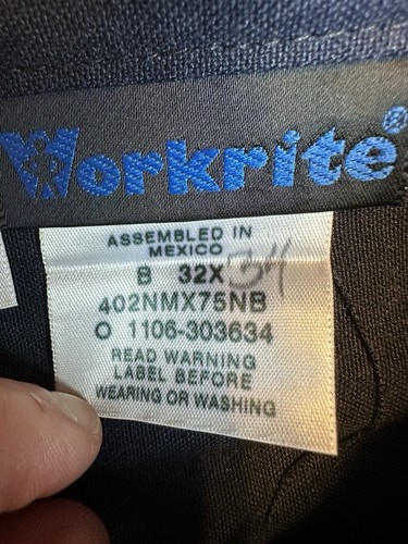 Workrite Men’s Station Uniform Nomex Pants 32X34 - Picture 5 of 6