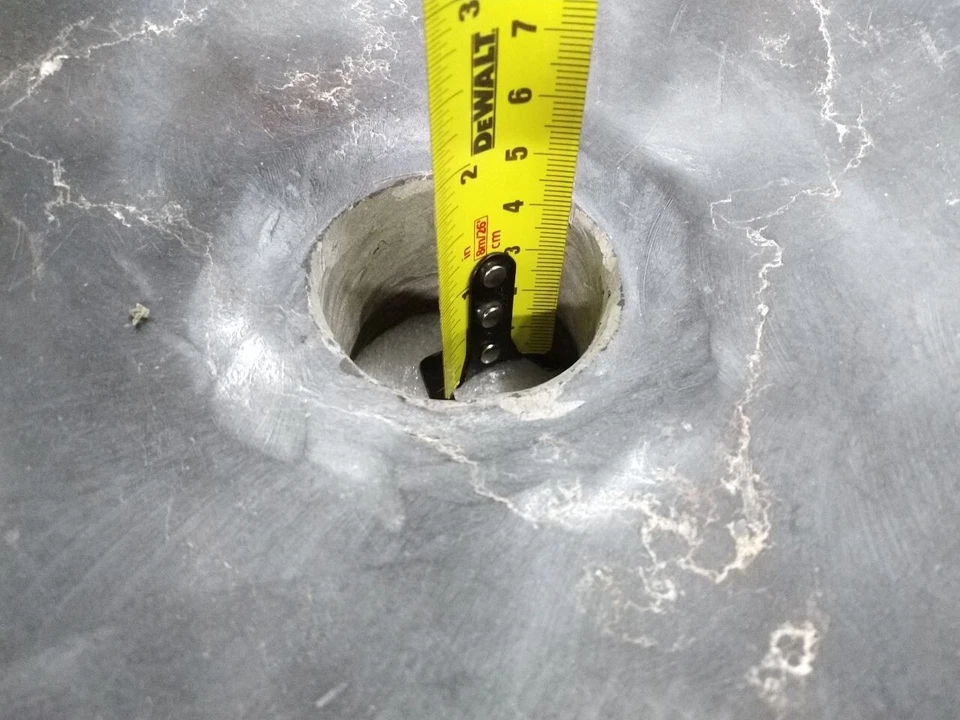 Fregadero de baño rústico con borde vivo lavabo recipiente recipiente piedra de mármol natural Foto 4 de 4