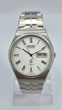 Seiko Quartz Type II 7123-8090 Vintage Men’s Watch Roman Numerals Day Date Japan