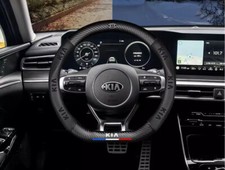 Coprivolante in fibra di carbonio 15" PU in pelle per Kia Sorento Soul Sportage