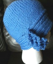 SIDEWAYS BRIM CHUNKY CLOCHE HAT HELIX BRIM  KNITTING PATTERN FRANSKNITS WARM