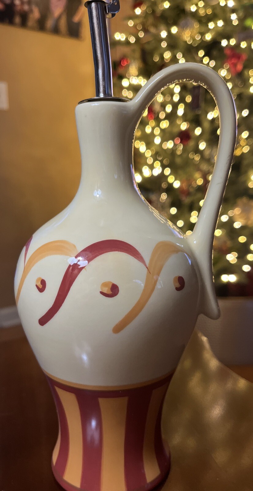 "Botella de aceite de oliva Gail Pittman Sienna Rust Southern Living at Home 10 1/2"""