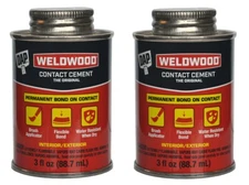 2 DAP Weldwood Rubber Contact Cement Glue Water Resistant High Strength 3 oz NEW