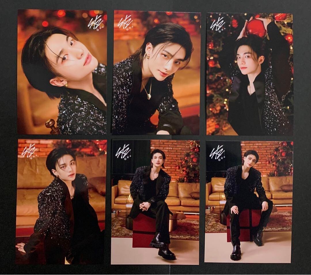 Stray Kids Hyunjin set of 6 complete Photo Card Xmas POPUP STORE