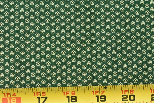33" Long, Vintage, Tan Print on Green Quilt Cotton, Concord/Kesslers, P3459