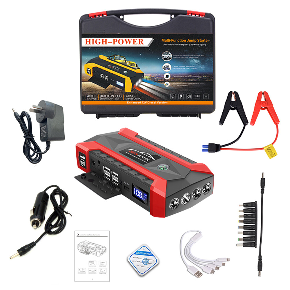 99800mAh 12V Portable Car Jump Starter Booster Battery Charger Power