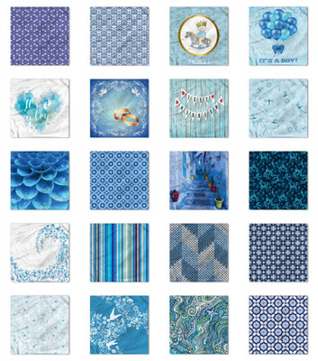 Ambesonne Blue Pattern Bandana Printed Unisex Head Neck Tie Scarf Headband