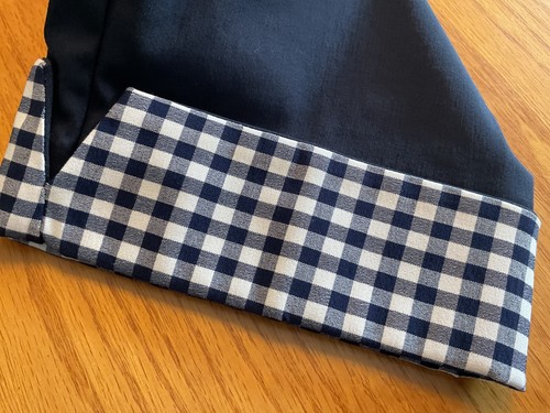 Van Heusen Damen marineblau Stretch erweiterbar kurze Hose mit Karobündchen Gr. 14