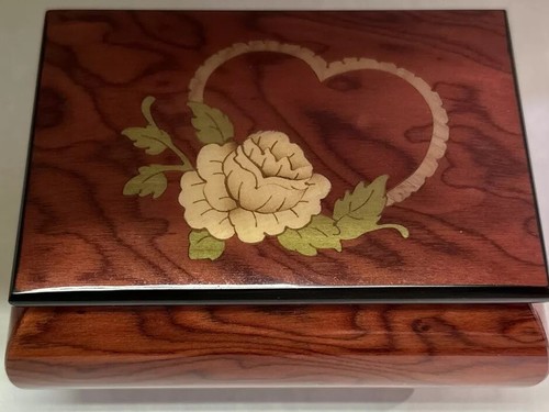 Vintage The San Francisco Music Box Wood Inlay Lacquered Jewelry Box Italy - Picture 16 of 18
