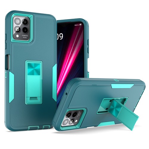 For T-Mobile Revvl 6X 6 Pro 5G Armor Stand Heavy Duty Case + Screen Protector - Picture 8 of 16