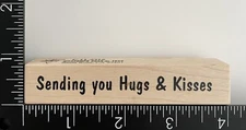 Stampa Rosa Sending You Hugs & Kisses Wood Mounted Rubber Stamp