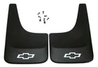 Black Contoured Mudflaps Mud Flaps W/ Logo For Silverado S10 New Genuine GM Pair