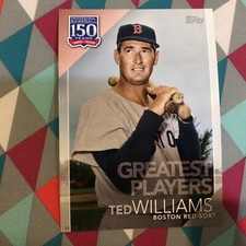 #90 Ted Williams red Sox 5x7 Silver 06/49 made 2019 Topps 150 Years of Greatest
