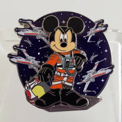 DISNEYLAND PARIS STAR WARS MICKEY MOUSE as X-WING PILOT PIN-on-PIN
