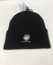 NWT Life is Good Graphic Tahoe Cuff Beanie - Black - One Size