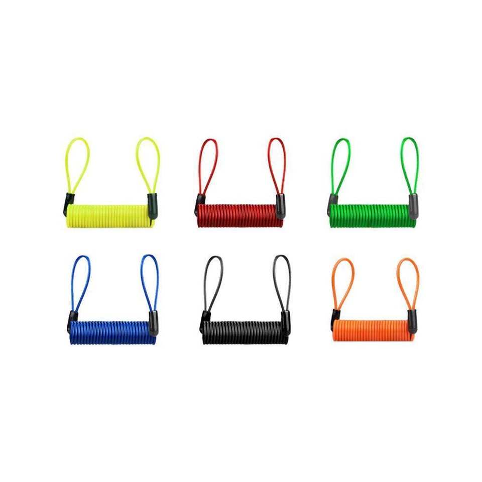 Motorcycle Bike Alarm Brake Disc Lock Security Reminder Stretch Rope