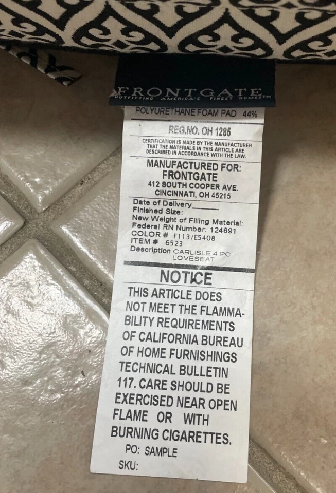 2 almofadas de assento de substituição para pátio externo Frontgate Michelle ônix preto - Imagem 3 de 3