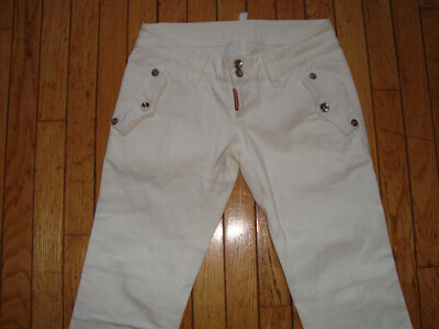DSQUARED 2 JEANS SLIM STRAIGHT LEG LADIE'S SIZE 40 MADE IN ITALY HARDLY WORN!