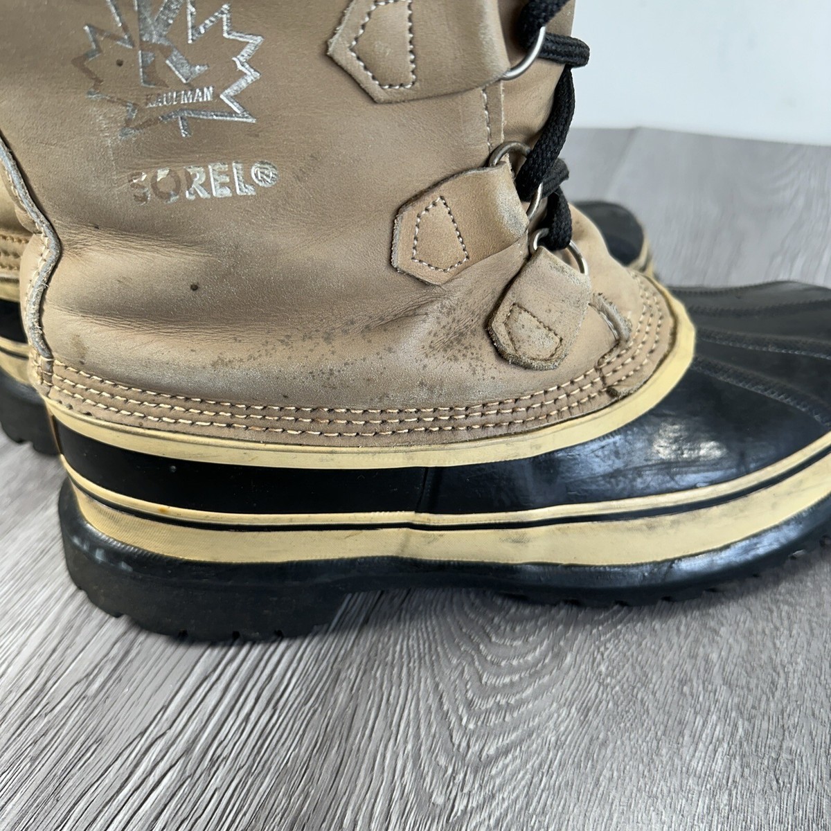 Sorel Caribou Vintage Kaufman Made In Canada Wool Lined Winter Boots Men\'s 9 Sorel Kaufman Boots - Etsy main image 4