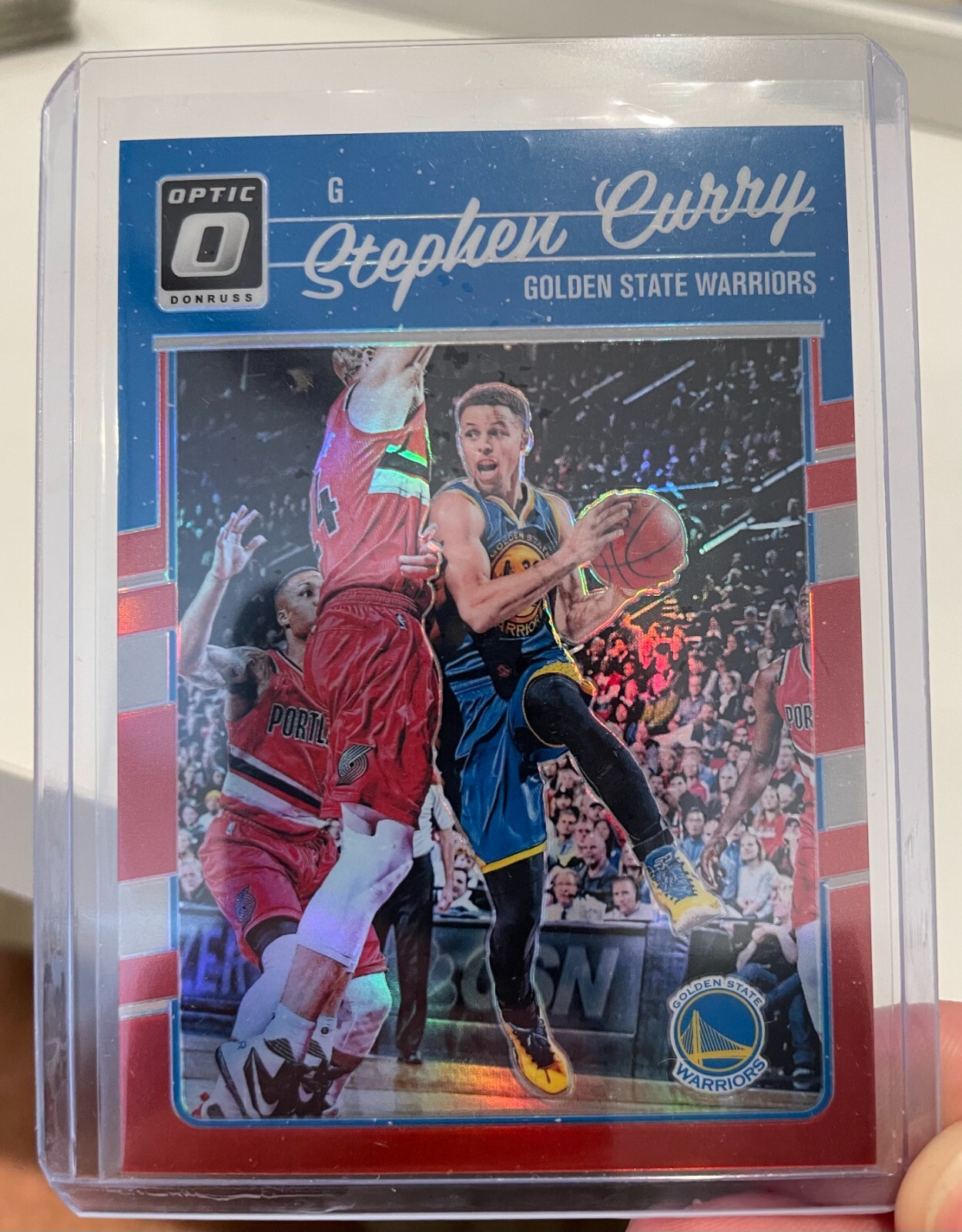2016-17 Panini Donruss Optic Stephen Curry RED PRIZM /99 Warriors #135