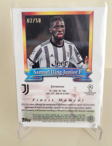 2022-23 FINEST FLASHBACKS SAMUEL ILING-JUNIOR RC GOLD FINEST MOMENT Ser #02/50 - Picture 2 of 2