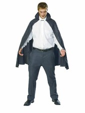 Rubie's Costume Unisex Taffeta Cape Black One Size With Collar HALLOWEEN