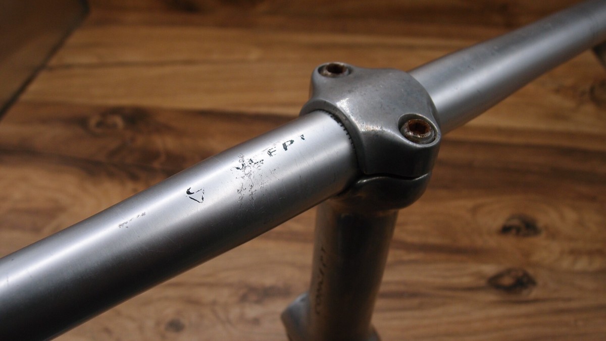 Guidon Plat VTT Concept 1997 + Potence 1 1/8" - Aluminium Argent - Occasion Bon État