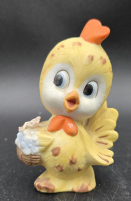 Chick Chicken Bird Ceramic Decor Figure VTG- READ/SEE PHOTOS