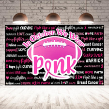 Breast Cancer Awareness Backdrop for Photography in October We Wear Pink Banner