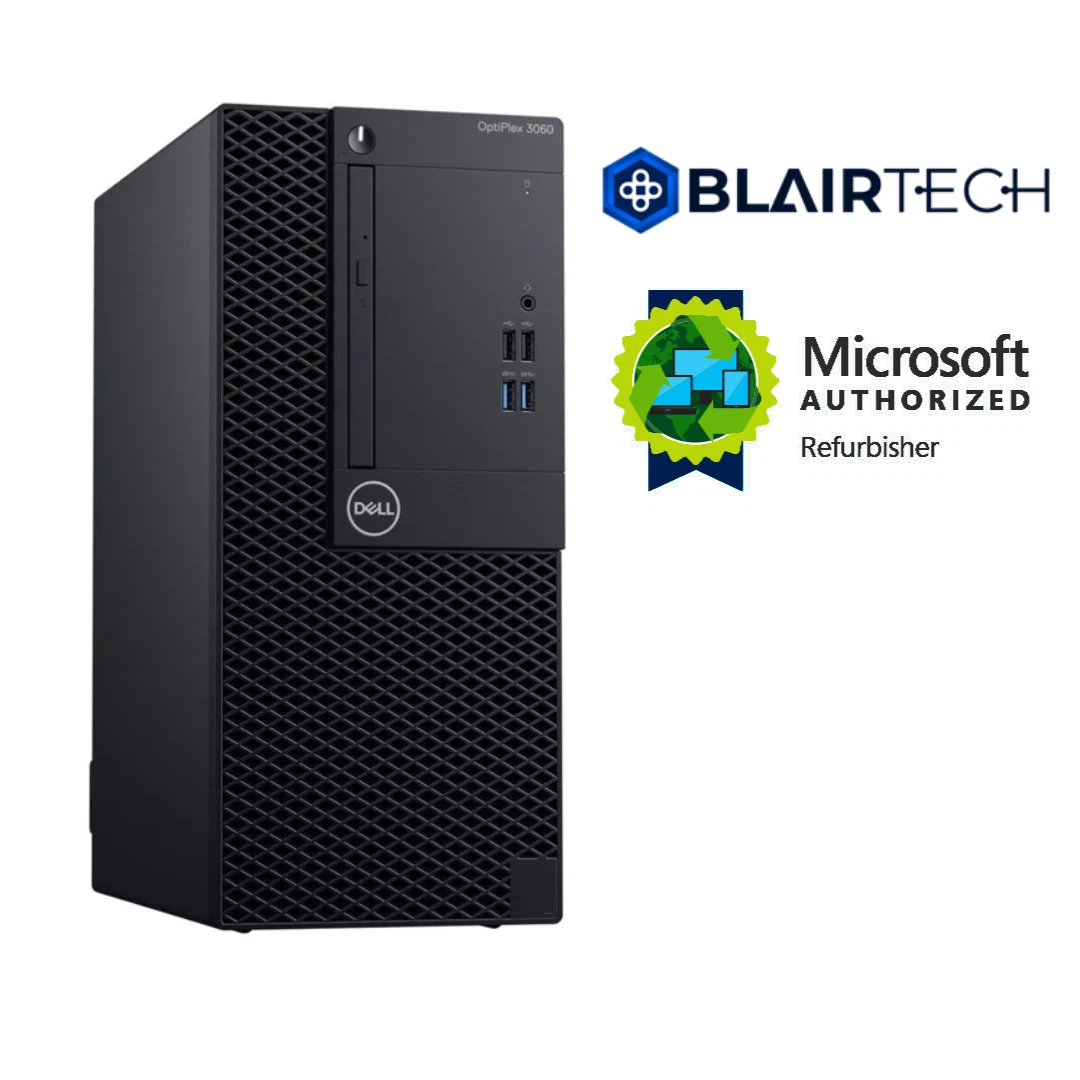Dell OptiPlex 3060 Tower Ricondizionato – I5 8ª Gen, 16GB RAM, SSD 500GB, Win 11 Pro
