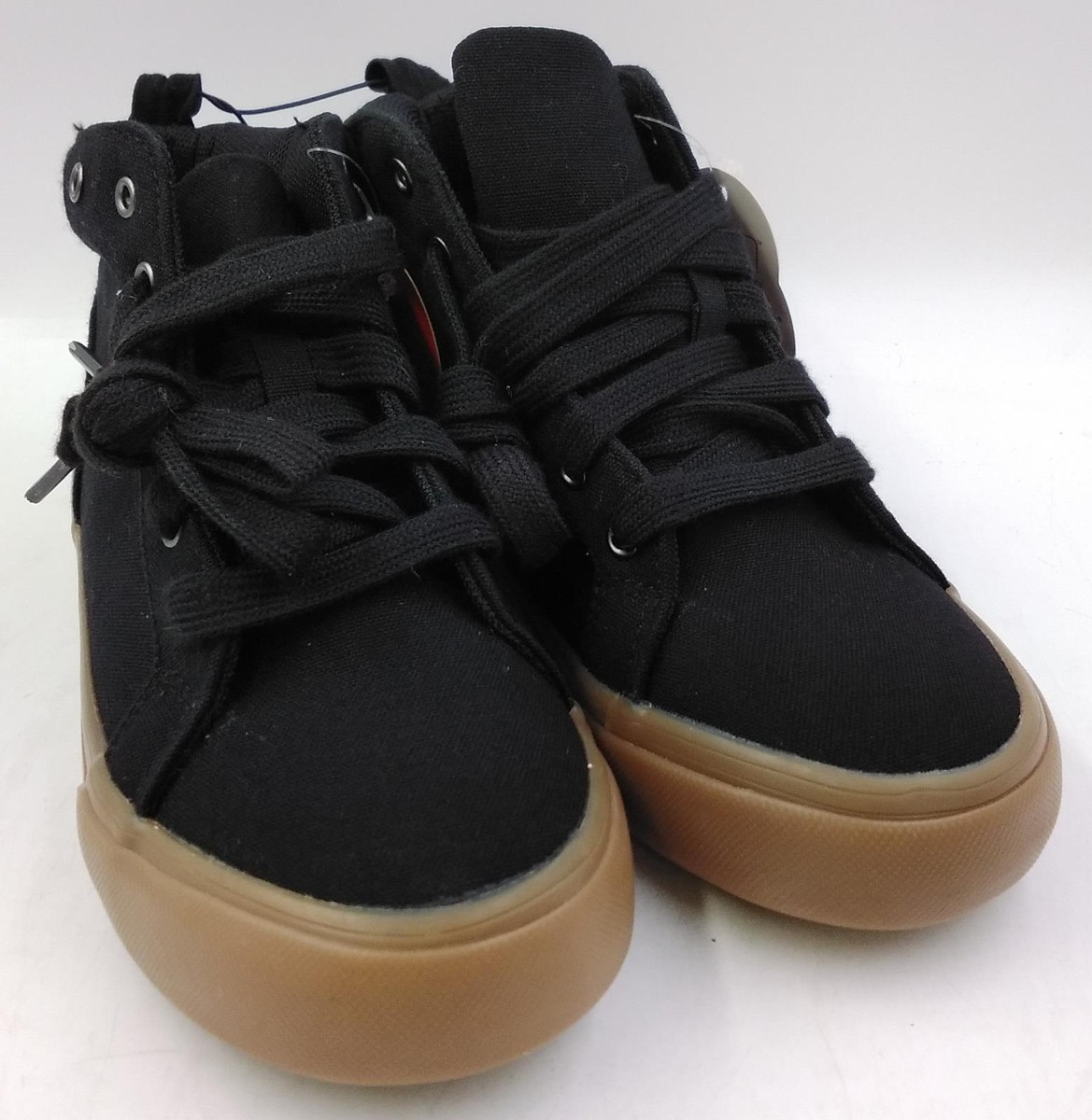 Wonder Nation Boys Black Casual Core High Top Canvas Sneakers