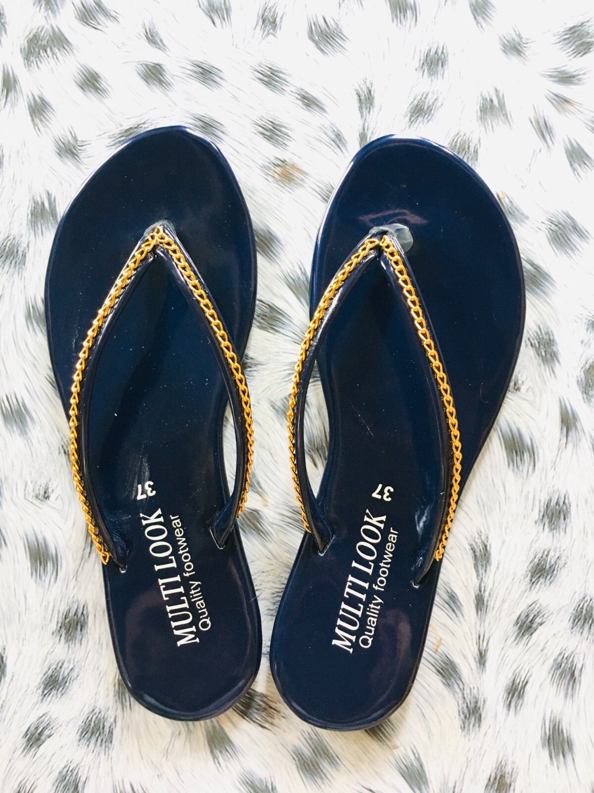 PANTOFOLA D’ORO Ciabatte piatte donna eleganti comode estive casual con catena oro