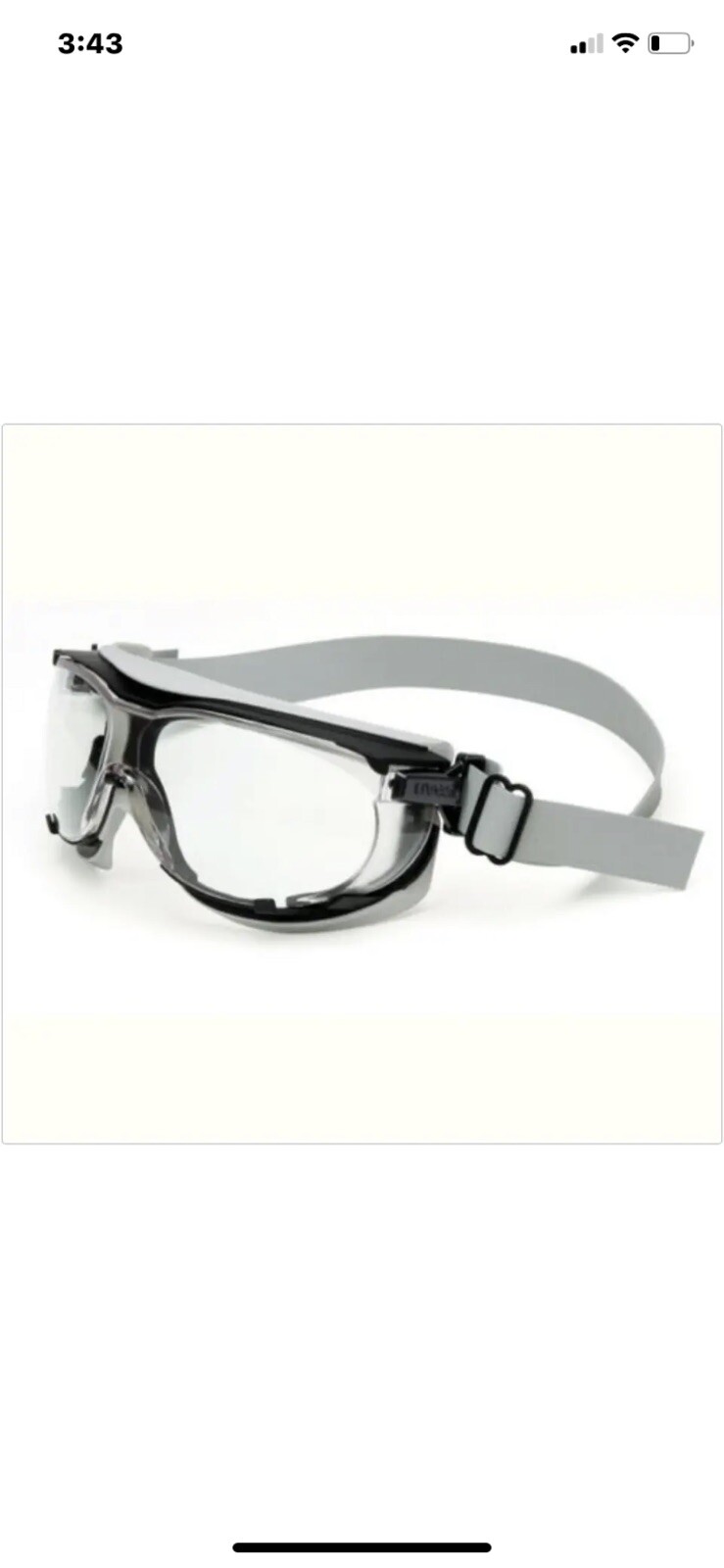 Uvex s1650D Carbonvision Safety Goggle with Clear DuraStreme Lens NEW