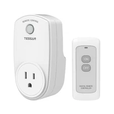Wireless Remote Control Outlet Switch Power Plug for Lights Fans 1 remote 1 Plug
