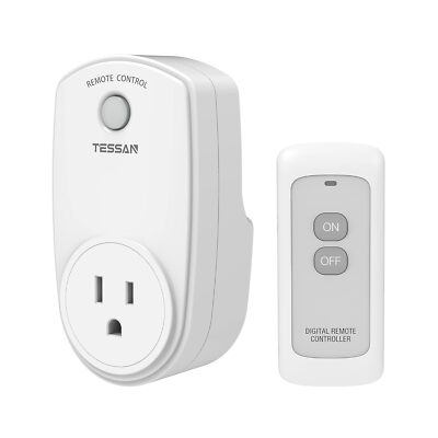 Wireless Remote Control Outlet Switch Power Plug for Lights Fans 1 remote 1 Plug