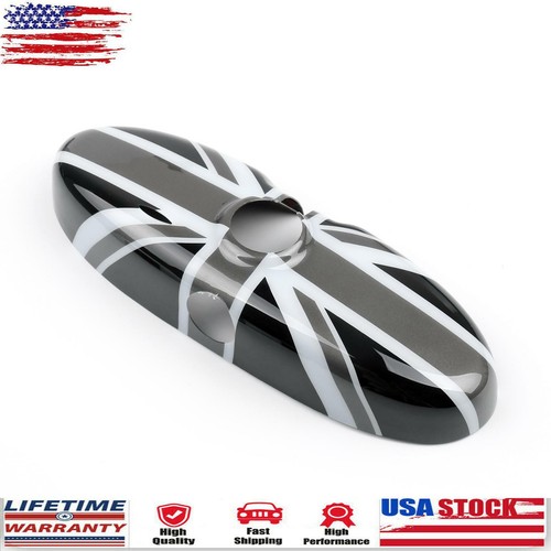 Black Union Jack UK Flag Rear View Mirror Cover For MINI Cooper R55 R56 R57 YU