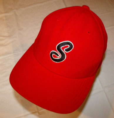 S Logo Red Baseball Hat Integrated Inspection Systems S/Med Pacific Brand