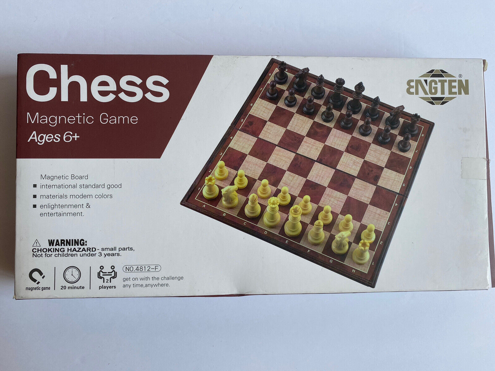 Magnetic Travel Chess Set Folding Brain Board Game - Open Box