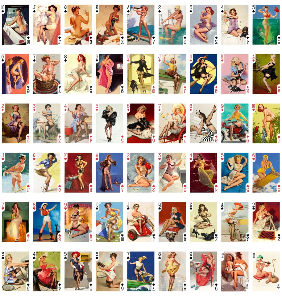 Playing Cards ~ PIN-UP LADIES Vintage Women in Pin Up Style Outfits 035 - Image 2 of 4