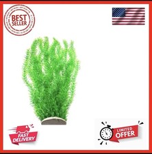 20 Inches Tall Green Grass Extra Large Plastic Plants Aquarium Fish Tank Decor