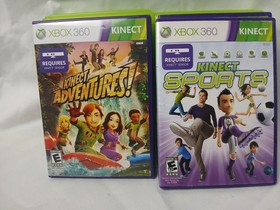 Microsoft Xbox 360 Console 4GB Kinect Original Box 9 Games Lot