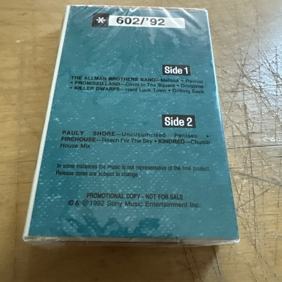 Listen Up! PROMO Epic CASSETTE TAPE Allman Brothers KILLER DWARFS Firehouse '92 - Image 2 of 3